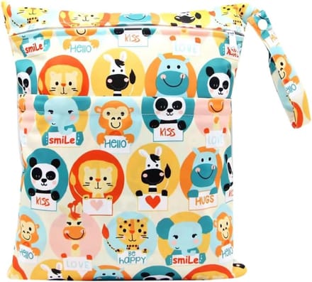 Wasbare Luiertas, Herbruikbare Waterdichte Tas, Reis Nappy Organizer met Dubbele Rits, Ideaal voor Babyspullen en Gym Accessoires