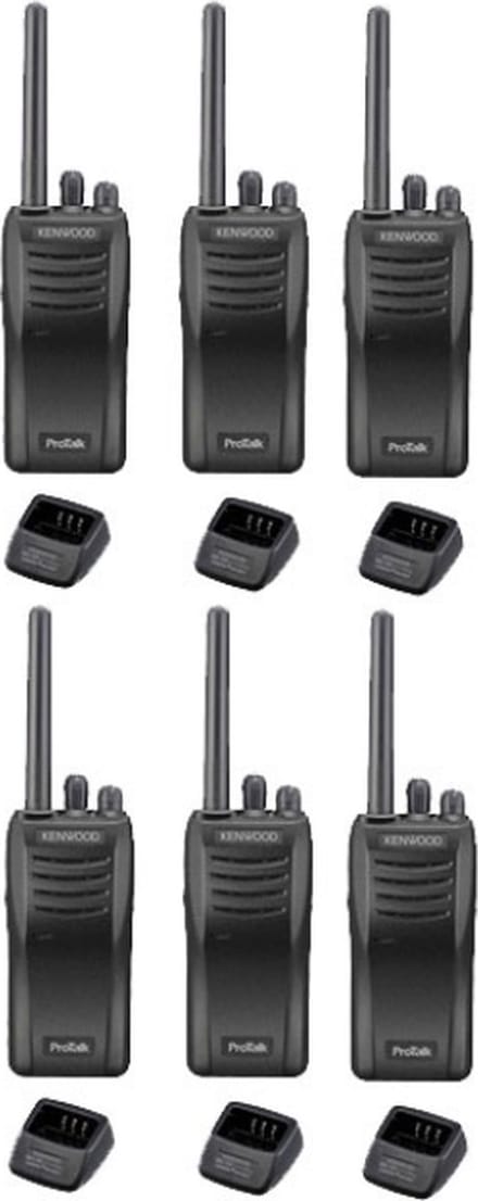 Set van 6 stuks Kenwood TK-3501 PMR446 met tafelladers