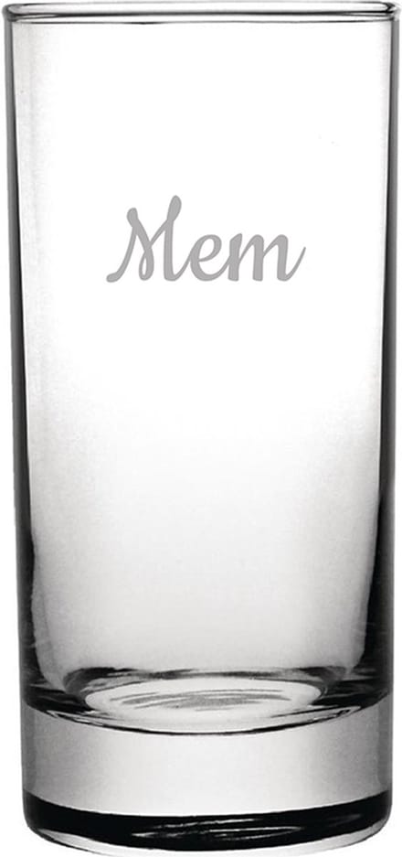 Gegraveerde longdrinkglas 28,5cl Mem
