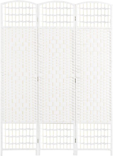 HOMCOM Kamerscherm - Hout - 120x1,5x170cm - Wit