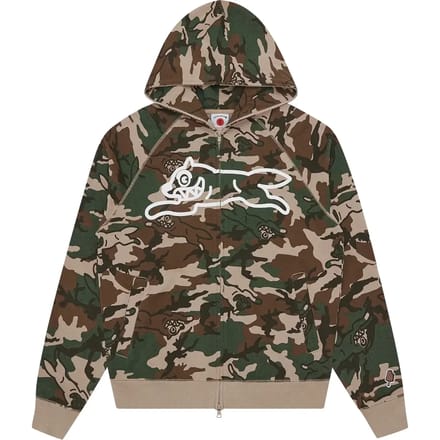 Hooded sweatshirt met rits Icecream Running Dog Woodland