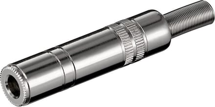 6,35mm Jack (v) connector - metaal - 3-polig / stereo