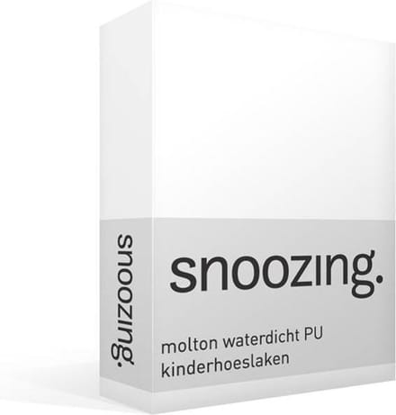 Snoozing Molton - Waterdicht PU - Kinderhoeslaken - Junior - 70x150 cm - Wit