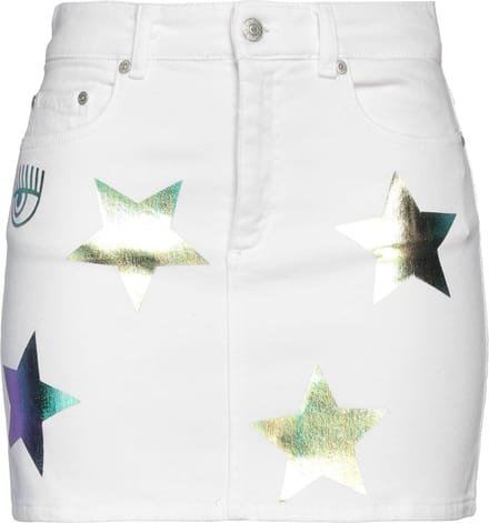 Chiara Ferragni - witte denim mini rok - maat W25