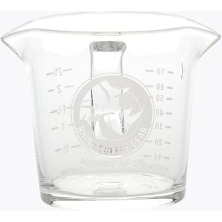 Rhinowares Espresso Borrelglaasje | Transparant | Espressokopje | 70 ml Maatglas met Schenktuiten voor Barista Precisie