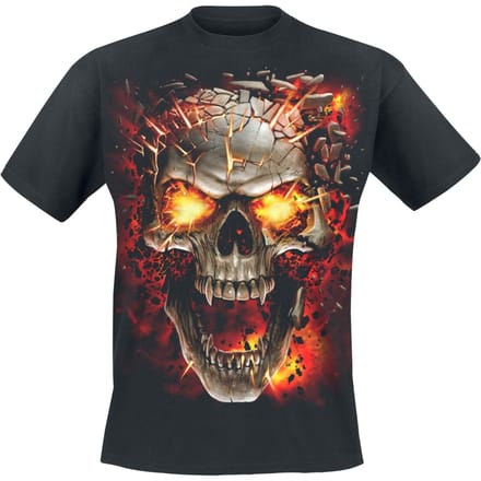 Spiral - Gothic T-shirt - Skull Blast - M tot L - voor Mannen - zwart
