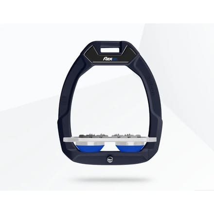 Veiligheid verstelbare stijgbeugels Plat Ultra Grip Groen/Grijs/Blauw Flex-On Safe-On