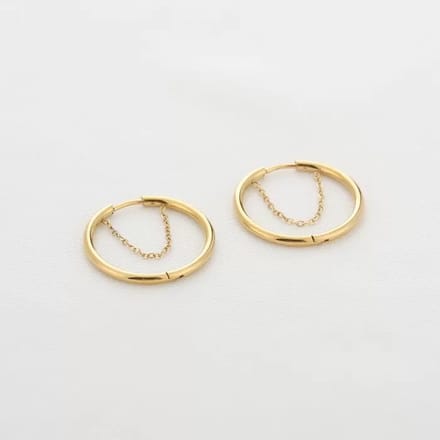 Michelle Bijoux Oorringen Ketting round medium Goud