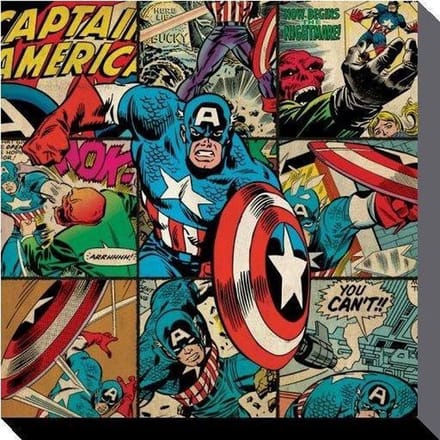MARVEL COMICS - Canvas 40X40 - Captain America Squares