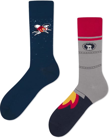 Many Mornings unisex sokken - Space Dog - Unisex - Maat: 35 - 38