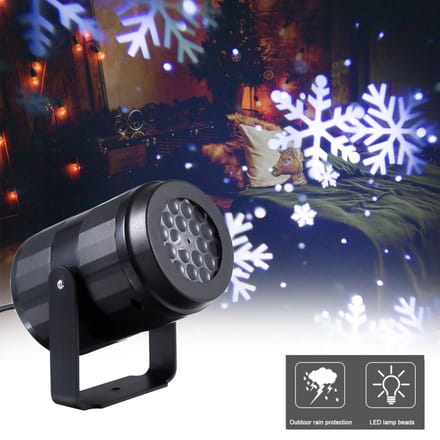 Bewegende Led-lichtprojector Landschapslamp Kerstdecoratie Buiten US Plug gray