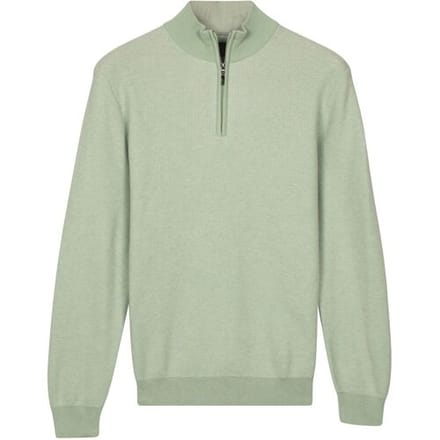 Baileys Trui Half Zip Two-Tone Jacquard Allover Plated Soft Green / male