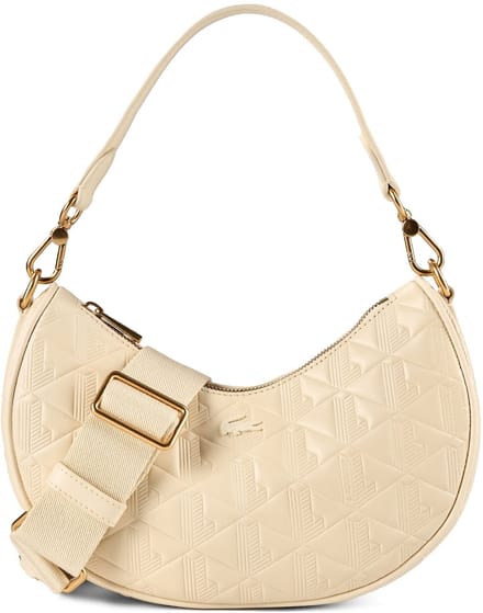 LACOSTE schoudertas Maheki Moon Bag Poudre beige