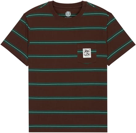 Element Bigfoot Pocket Label T-shirt Met Korte Mouwen Bruin S Man