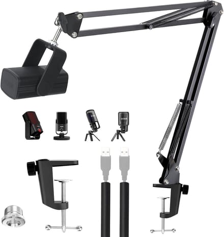 Verstelbare Microfoonhouder met Microfoonarm - Ideaal voor Streaming, Gaming en Opnames