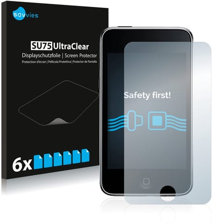 Savvies - Screenprotector voor Apple iPod Touch (2. Gen.) - Folie Beschermfolie transparant 6 Stuks