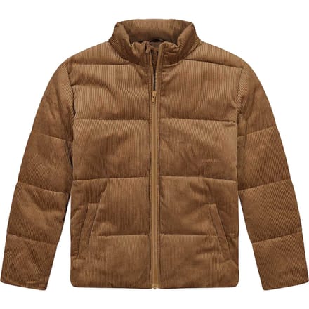 Urban Classics - Boxy Corduroy Puffer winterjas - S - Bruin