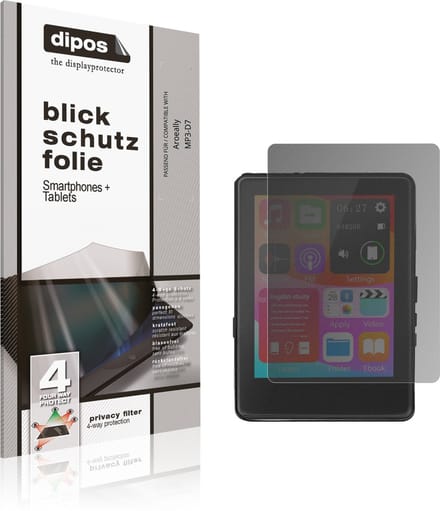dipos – Matte Privacy Screenprotector geschikt voor Aroeally MP3-D7 | Anti-Spy Beschermfolie