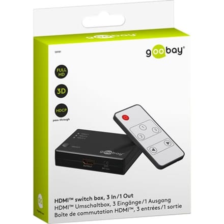 Goobay HDMI Schakelkast - 3in/1out