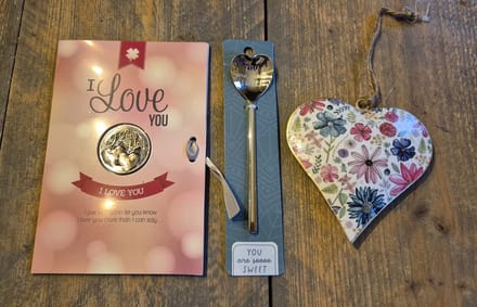 I love you cadeau/ brievenbus cadeau/hart/lepel/luxe kaart/blossomnextlevel