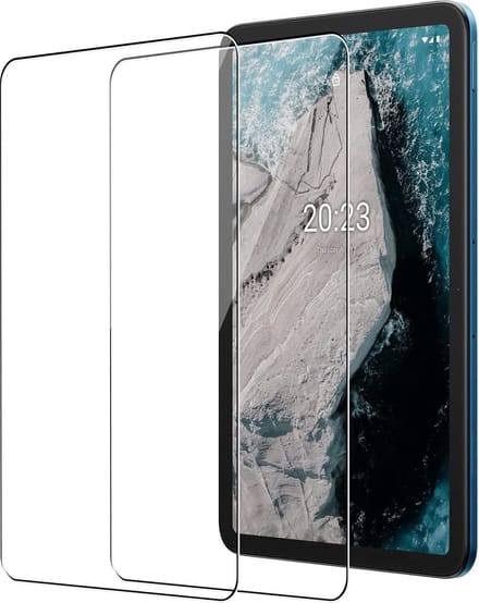 Screenprotector geschikt voor Nokia T20 screenprotector tempered glass 2pack - Screenprotector geschikt voor Nokia T20 Screen protector