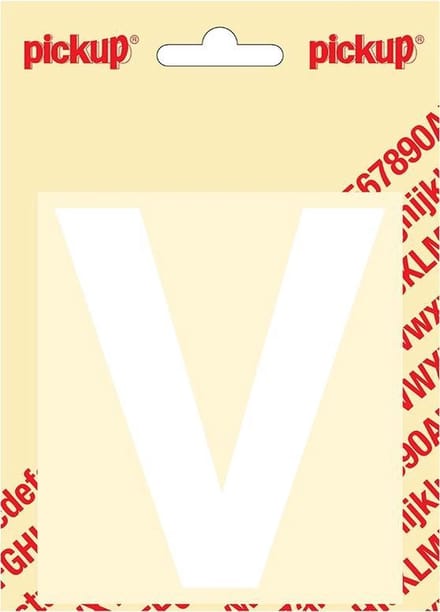 Pickup plakletter Helvetica 100 mm - wit V