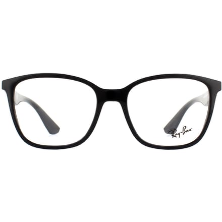 Ray-Ban Square glanzende zwarte unisex dames bril frames