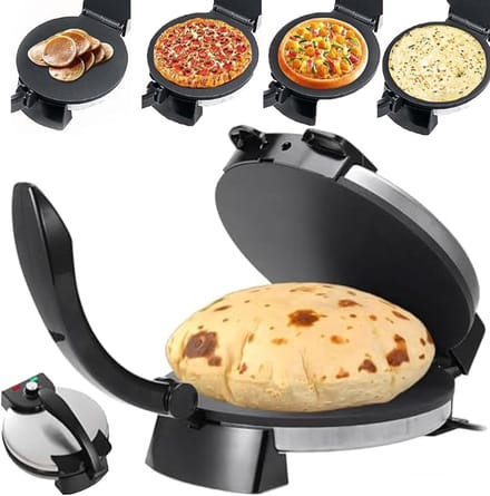 Roti Maker - Chapati Maker - Diverse Gerechten Maken - Verstelbare Temperatuur - 10 inch - Zwart