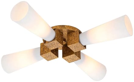 Elstead Lighting LED Hanglamp Kristy | 4X E27 Max 40W | Distressed Gold