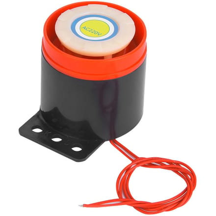 Avertisseur sonore actif AC 220 V 110 dB avec fil pour appareils électroniques DIY black