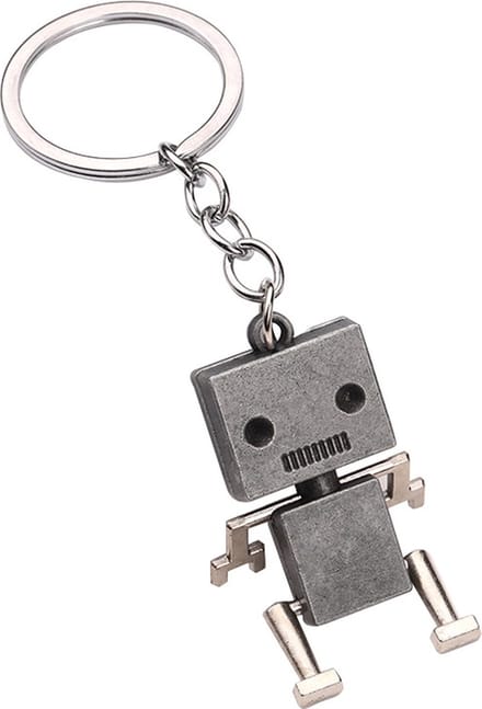Retro Robot Sleutelhanger I Vintage Sleutelhouder I Sleutelhanger I Goud