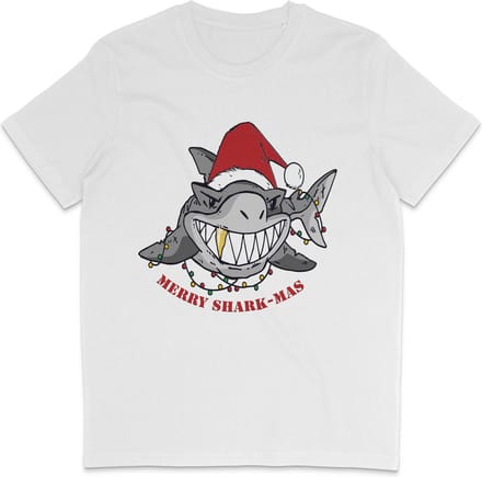 T Shirt Heren - Kerst - Korte Mouw - Wit - Maat M