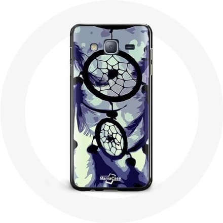 Case voor Samsung Galaxy j3 2016 Dreamcatcher paars grijs en zwart