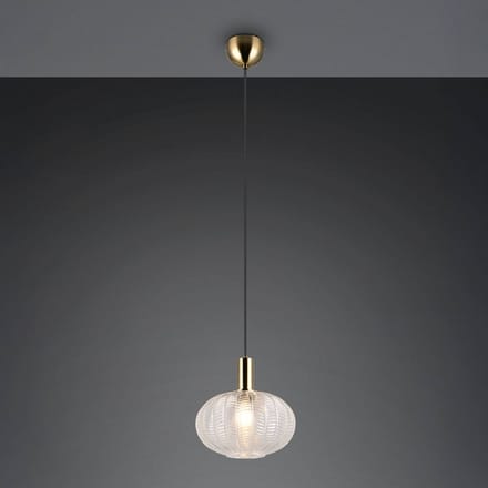 Reality Leuchten Hanglamp Elvezia, helder, Ø 26 cm, glas, E27