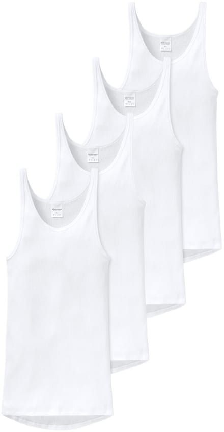 Schiesser Heren onderhemd 4 pack Original Classics dubbelrib