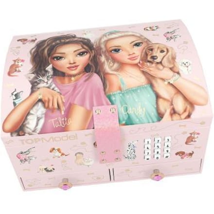 Top Model TOPModel grote sieradendoos met code en geluid Opmaken en sieraden