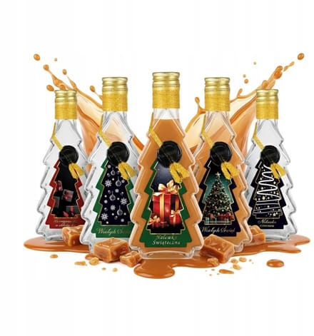 Bimberek - Decoratieve Fles - Handbeschilderde Kerst - 250 ml