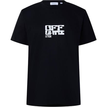 Off White Heren Slim T-shirt in katoen (Zwart)