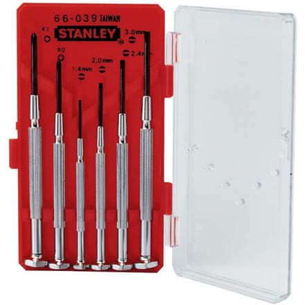 Stanley Horlogemakerschroevedraaierset 6Dlg.