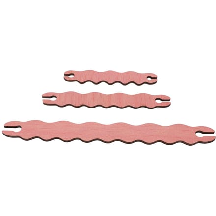 Navettes Bâtons de Tissage Bois de Pin Design Ondulé Multifonctionnel Bâtons Navettes à Main en Bois pour Couvertures Chapeaux Écharpes pink