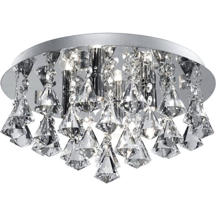 Searchlight Plafondlamp Hanna 35 cm chroom