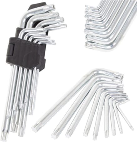 QTools - Torx-set - Maat: 1.5-2.-2.5-3-4-5-6-8-10mm - Universeel