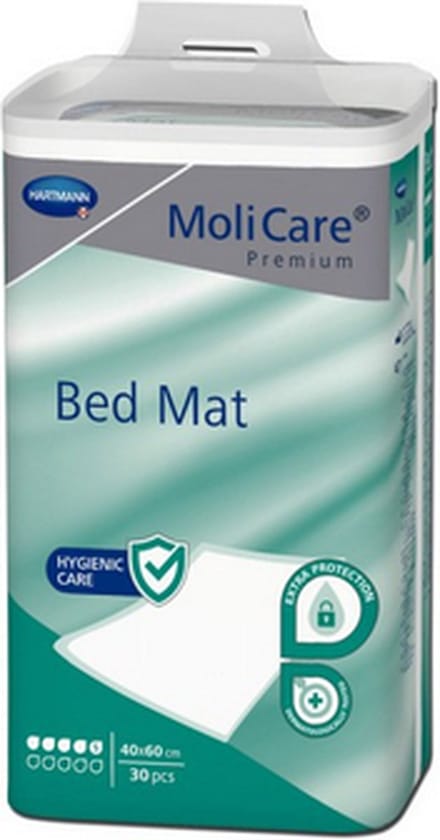 Hartmann Molicare Premium Bed Mat 5 gouttes 40 x 60 cm - 6 paquets de 30 protections