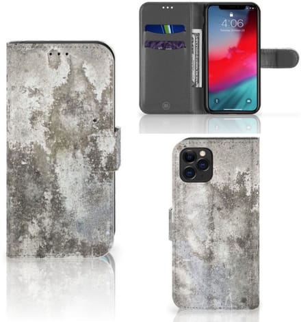 Apple iPhone 11 Pro Bookcase Beton Print