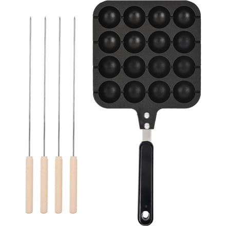 Plaque de cuisson antiadhésive Takoyaki Grill, plateau de moule de cuisson black