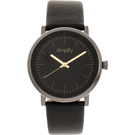 Vereenvoudig het 6200 horloge met leren band