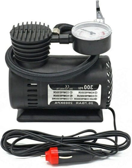 Elektrische Pomp - Draagbare Compressor - Banden Oppompen - Met Drukcontrole - 300 PSI - Zwart