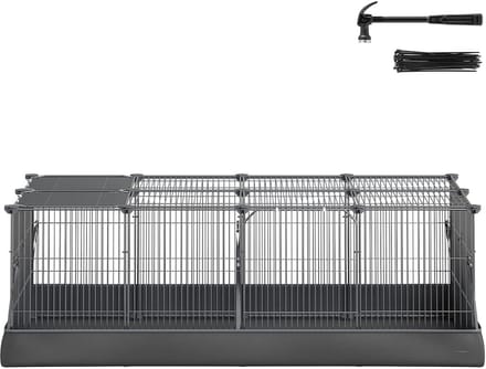 SONGMICS - Hondenren - Puppyren - 20 Panelen - Waterdichte Mat - Dubbele Deur