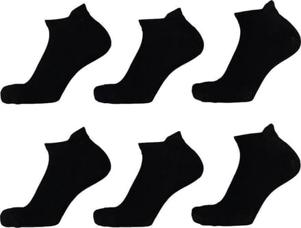 Xtreme Dames Sport Sneakersokken 6pack zwart maat 36/41