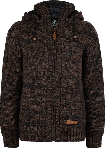 Gebreid Wollen Heren/Uni Vest van Schapenwol Teddy PolyesterFleece en afneembare capuchon - SHAKALOHA - M Chamonix ZH M